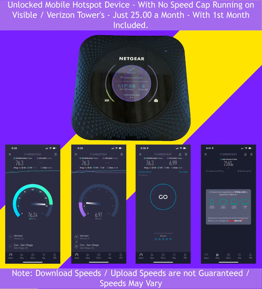 4G lte Netgear on Visible | 1 Month Included